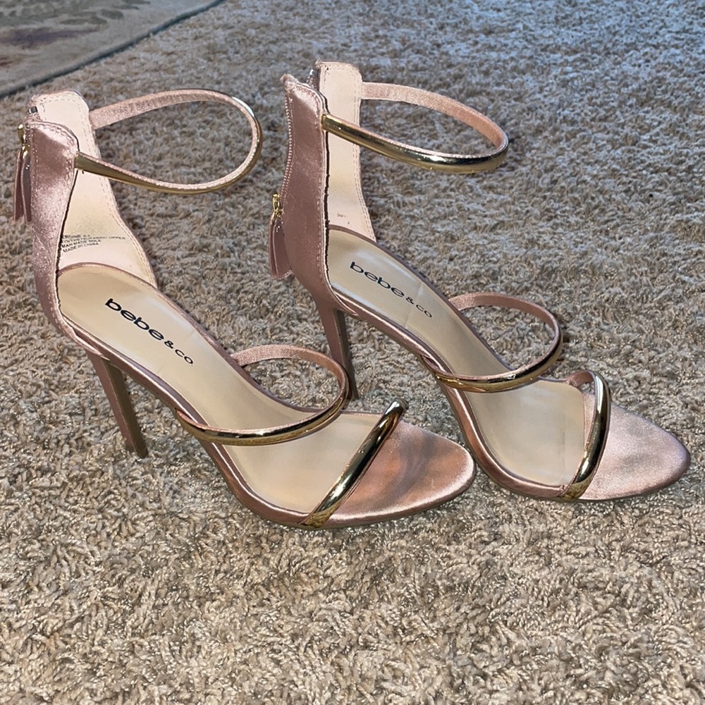 Bebe satin dress shoes